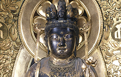 禅定寺十一面観音正面全身